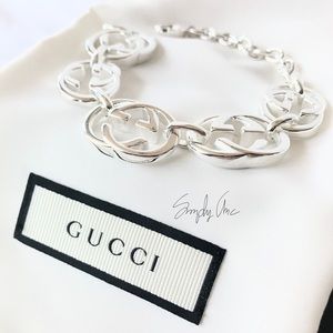 Stunning Gucci Double G Bracelet Silver 